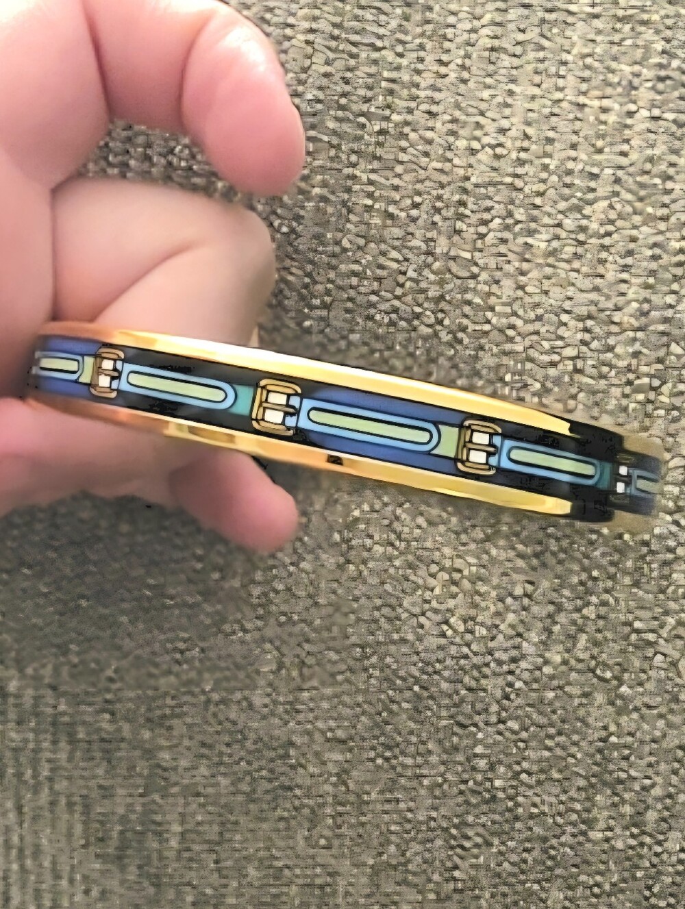 Hermès Belt Motif Bangle Made In Austria Pre-2010 - Rare & Vintage